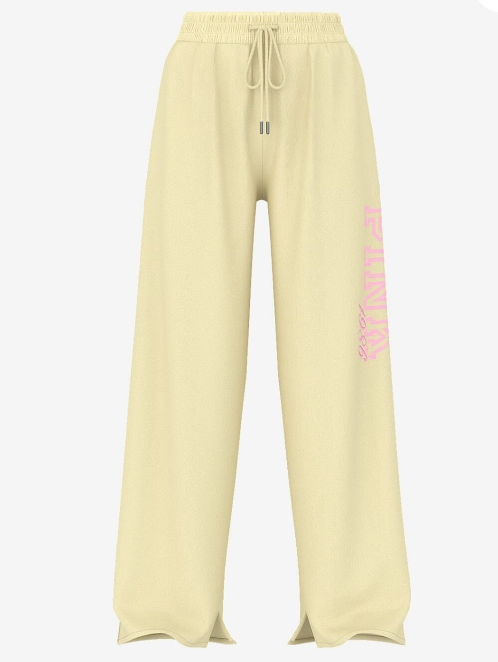 VS PINK Campus Fleece Wide-Leg Split-Hem Sweatpants Sz Small NWT